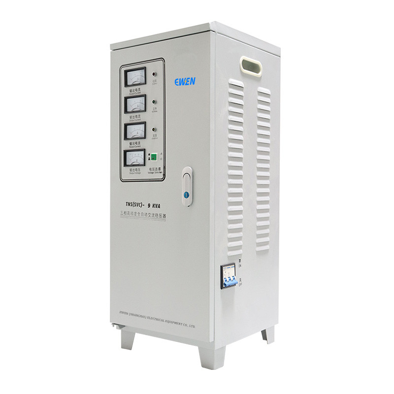 9000VA Drei-Phasen-Automatischer Spannungsregler 380VAC Leistung AVR Industrie-Stabilisator Fabrik Direktverkauf